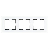 Рамка закругленная 3-м G-Glass стекло матовый бел.  G1003GW-RM