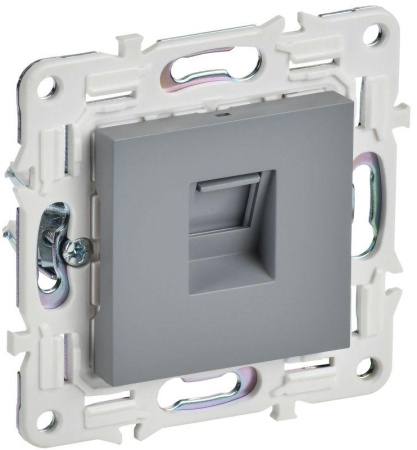Розетка компьютерная RJ45 кат.6 SKANDY SK-K02Gr сер.  SK-K10-2-K03