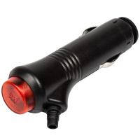 Штекер автоприкуривателя с кнопкой I=3А  16-0205