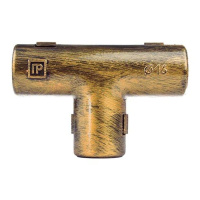 Тройник ретро соединительный для труб ПВХ бронза (уп.5шт)  BTT1-16-25-5