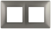 Рамка для розеток и выключателей ЭРА Elegance 14-5002-16 на 2 поста титан  Б0065815