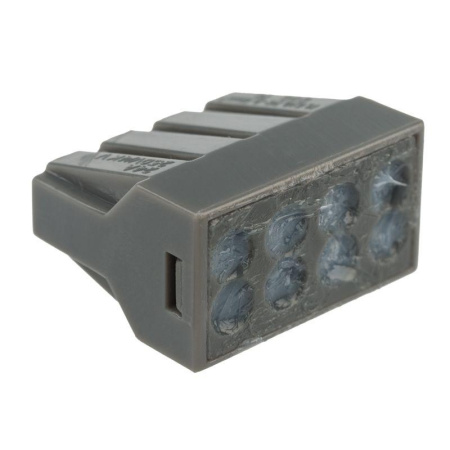 Экспресс-клемма с пастой 8-проводная до 2.5кв.мм сер. (уп.50шт) (773-308)  07-3080