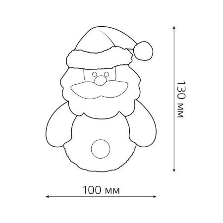 Фигура светодиодная декоративная Holiday Дед Мороз 0.1Вт два цвета IP20  HL001