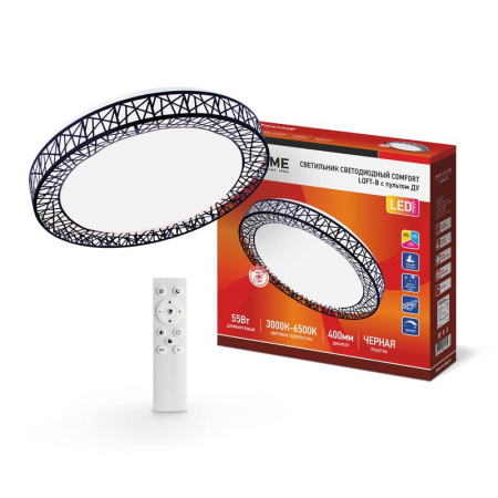 Светильник светодиодный COMFORT Loft-B 55Вт 230В 3000-6500К 4400лм 400х105мм с пультом ДУ  4690612034775