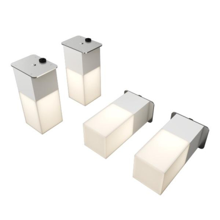 Светильник светодиодный RVE-LBX-LUMO60-PLAZA5010-4-GR квадрат грильято 4шт 40х40х100мм 10Вт встраиваемый 4000К бел.  RVE00003287