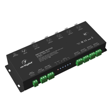 Сплиттер-DMX SMART-DMX-4CH (12-36В XLR3) (IP20 металл)  028435