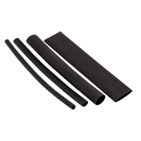 Набор трубок термоусадочных ТУТк клеевые нг черн. (3/1; 4.8/1.6; 6/2; 9/3; 12/4) по 100мм PROxima  tut-k-n-1-r