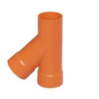 Тройник для гофр. двустен. труб 45град. d90  019090