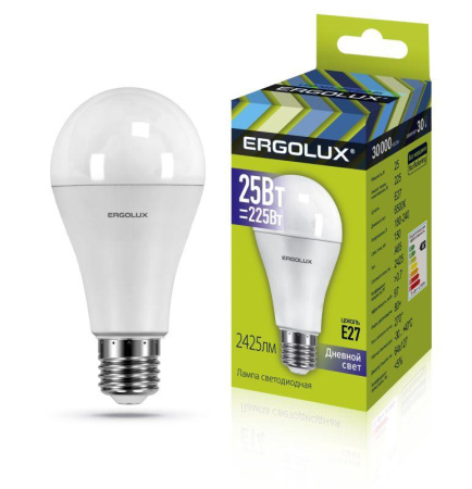 Лампа светодиодная LED-A65-25W-E27-6K ЛОН 25Вт E27 6500К 180-240В  14228