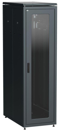 Шкаф сетевой 19дюйм  LINEA N 47U 600х1000мм стеклянная передняя дверь задняя перфорированная черн.  LN05-47U61-GP