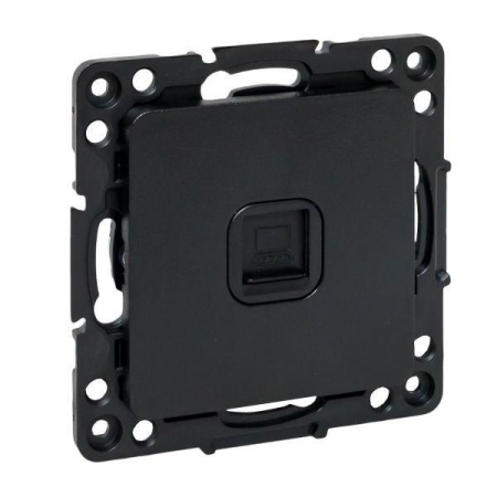 Розетка компьютерная 1-м Стокгольм RJ45 механизм черн. PROxima  EZK01-035-10
