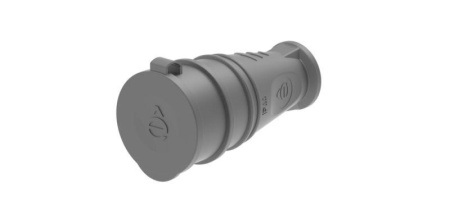 Розетка 1-м MultiSet 16А 250В IP44 с заземл. каучук черн. SE MST4002BK