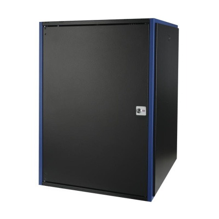 Шкаф настенный 19дюйм 15U 600х600 дв. метал. черн.  DR-610321