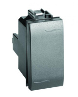 Выключатель кнопочный 1-кл. 1мод. Brava 16А IP20 черн.  77021N