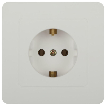 Розетка 1-м СП Style 7-202-01 16А 250В IP20 2P+E Schuko с заземл. бел.  Б0060619