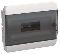 Корпус пластиковый ЩРВ-П-12 IP41 черн. прозр. дверь TEKFOR  TF5-KP12-V-12-41-K01-K03