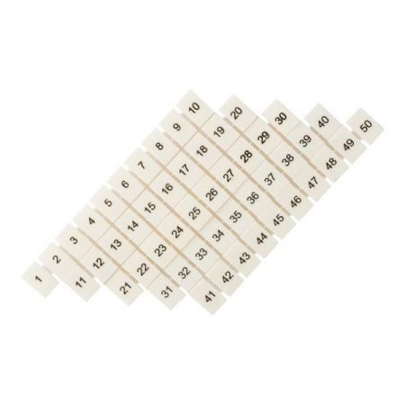 Маркеры для UT/ST/Push-in 2.5 с нумерацией 1-50 (уп.100шт)  zb-st-2.5-1-50