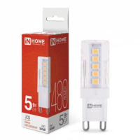 Лампа светодиодная LED-JCD 5Вт капсульная прозрачная 4000К нейтр. бел. G9 480лм 230В  4690612036328
