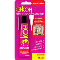 Герметик силиконовый универсальный ЭКОН 70мл на единичном блистере прозр.  C0043196