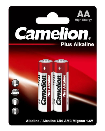 Элемент питания алкалиновый AA/LR6 1.5В Plus Alkaline LR6-BP2 BL-2 (блист.2шт)  1652