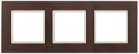 Рамка 3-м 14-5103-31 стекло Elegance мокко+сл. кость  ЭРА Б0034521