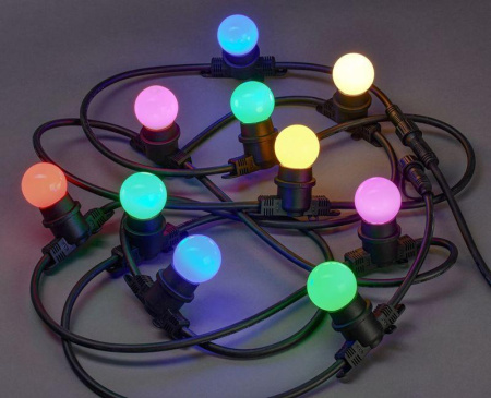 Гирлянда белт-лайт 5м 10 ламп RGB IP65 шнур черн. 3м 230В транзит  LGDU601-3-010-05-B-S-65