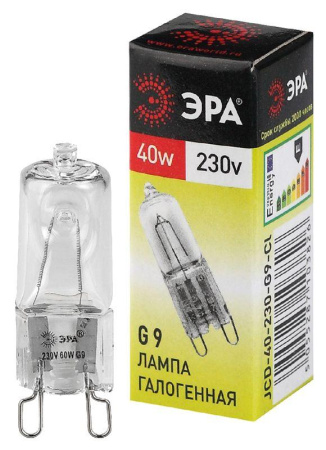 Лампа галогенная G9-JCD-40-230V-Cl 40Вт капсула G9 230В  C0027378