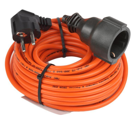 Удлинитель-шнур 1х10м с заземл. 6А IP20 UPx-1e-3х0.75-10m ПВС 3х0.75 (бухта)  Б0046810