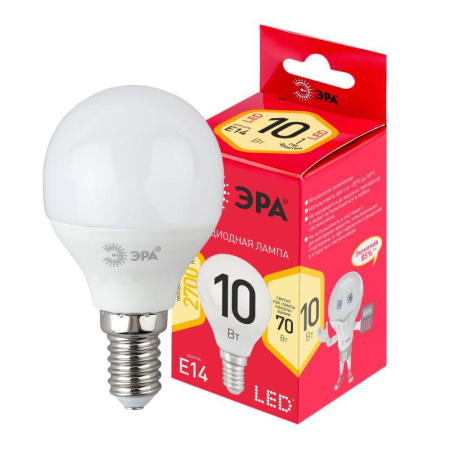 Лампа светодиодная RED LINE LED P45-10W-827-E14 R 10Вт P45 шар 2700К тепл. бел. E14  Б0052378