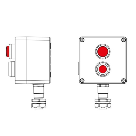 Пост управления взрывозащ. из алюм. CPE-A-12-(1xP1R(11)-1xLR(250))-1xKAEPM2MHK-20(C)1Ex d e IIC Т5 Gb / Ex tb IIIC T95град.CDb IP66 DKC 2201.121.22.120R