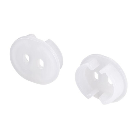 Заглушка ARH-ROUND-D20-DUAL с отверстием пластик  039301