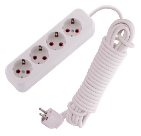 Удлинитель 4х7м с заземл. 16А IP20 Lila  720-0407-401