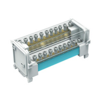 Блок распределительный 2p 7х6мм + 2х7.5мм + 2х9мм на DIN-рейку 125А  BD125112