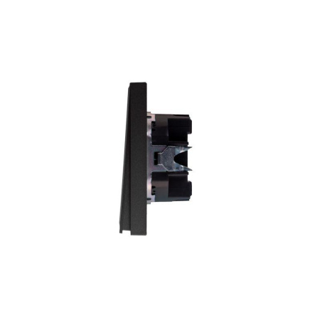 Выключатель STRONG 2кл 10А MIELE с/у графит  KR-78-0706-6