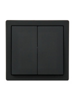 Выключатель 2-клав. LETO черн. бархат  752-4200-101