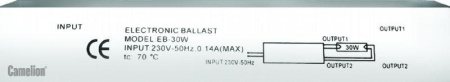Аппарат пускорегулирующий электронный (ЭПРА) В21 1х30 бел.  4835