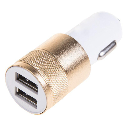 Автозарядка в прикуриватель 2хUSB (АЗУ) (1000+2100 mA)  18-1199