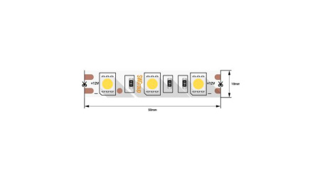 Лента светодиодная стандарт 5050 60LED/м 14.4Вт/м нейтр. бел. 12В IP20 со скотчем 3М (уп.5м)  00-00007267