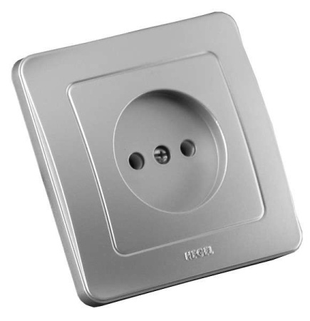 Розетка 1-м СП Мастер 16А IP20 250В серебр.  РС16-301-06