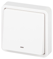 Выключатель Эксперт 11-1522-01 с подсветкой IP55 10АХ-250В СУ бел.  Б0063279