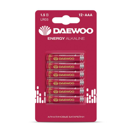Элемент питания алкалиновый AAA/LR03 1.5В Energy Alkaline BL-12 (блист. 12шт)  5057074