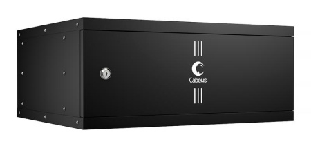 Шкаф телекоммуникационный настенный разборный LIGHT WSC-05D-4U55/45m-BK 19дюйм 4U дверь метал. черн.  10186c