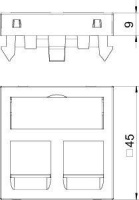 Корпус розетки компьютерной 2-м DTG-2RM RW1 для RJ45 OBO 6119292
