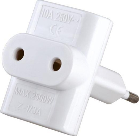 Разветвитель 3-м с заземл. 6А IP20 Z-1/3А (уп.2шт)  9377