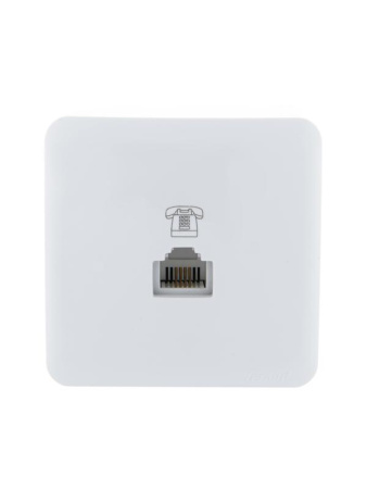Розетка телефонная Viola RJ11 евро стандарт бел.  751-0200-137