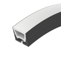 Профиль силиконовый WPH-FLEX-1616-TOP-S11-5m BLACK силикон (уп.5м)  045759