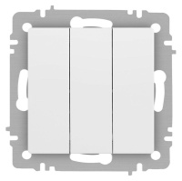 Выключатель Accent 6-106-01М тройной 10А-250В IP20 СУ AL/CU бел. матов.  Б0063532