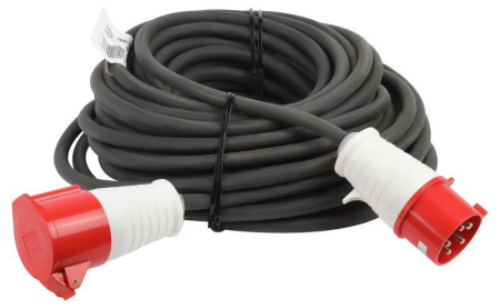 Удлинитель 1х50м 32А IP44 IND380-U-1e-5х4-50m-IP44 CEE 5п 380В КГ 5х4 (бухта)  Б0057300