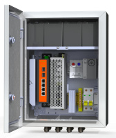 Термошкаф коммутационный 4хPoE 2хSFP 4хSC АКБ 4х12В 7А/ч IP66 300х400х210мм 6 УТП 4К ГЗ AКБ 7А  00-00015652