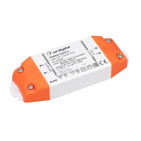 Блок питания ARV-SP-12030-PFC (12В 2.5А 30Вт) (IP20 пластик)  039230